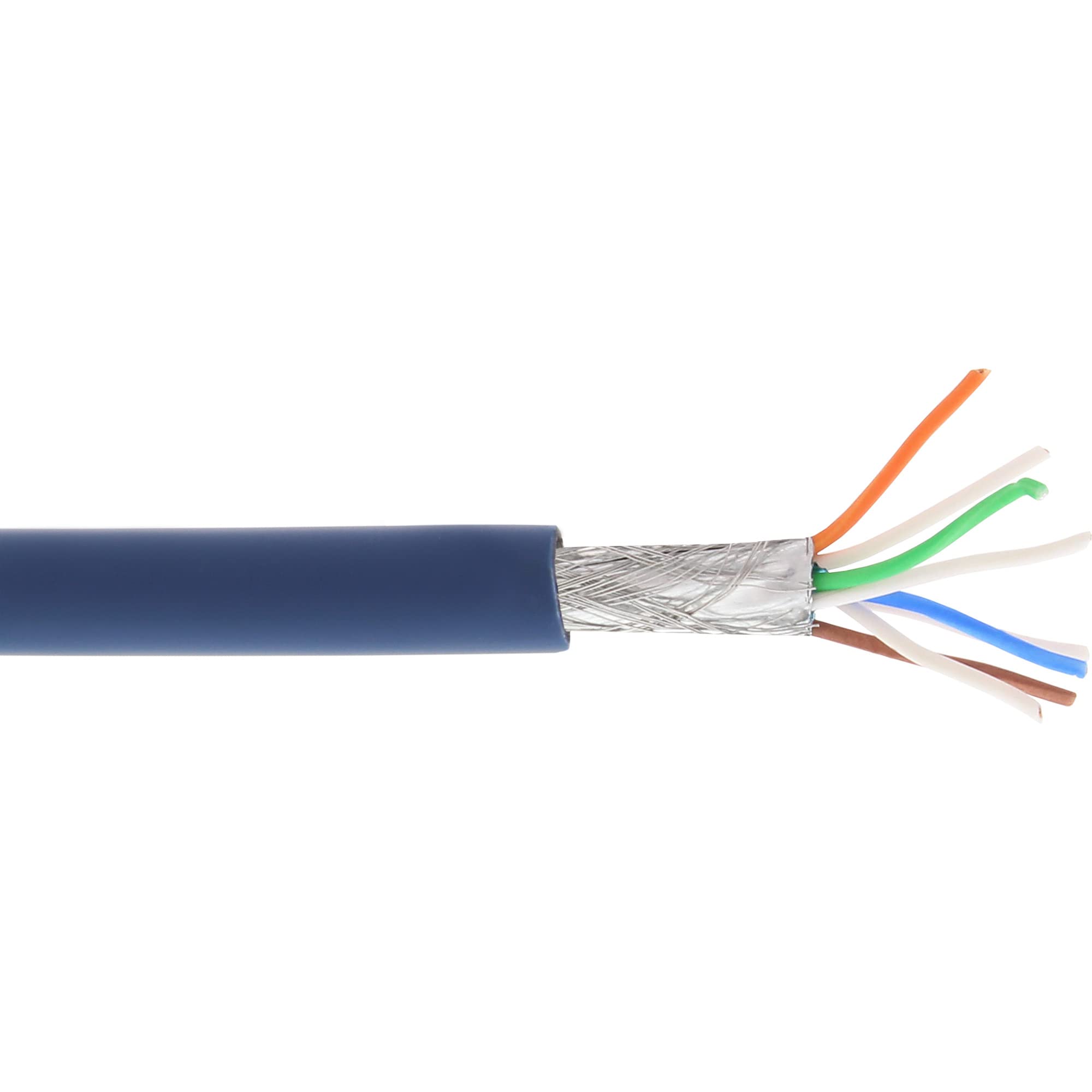 InLine® 76899B S/FTP Patch Cable 500 MHZ Halogen- Copper 100 m Blue