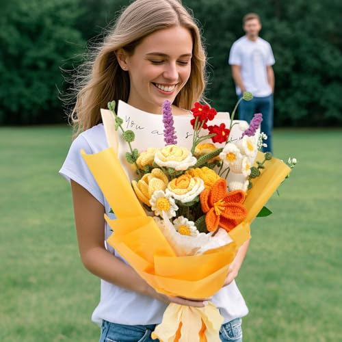 Kit de flores de crochet para aprender a tejer sin hilos deshilachados 3