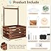 ELESTONE Wooden Baby Shower Crate Closet with Handle and Garland, Large Capacity Baby Baskets for Baby Shower, Easy Assembly Baby Shower Basket for Welcome Newborn Parents Party (Dark Walnut)