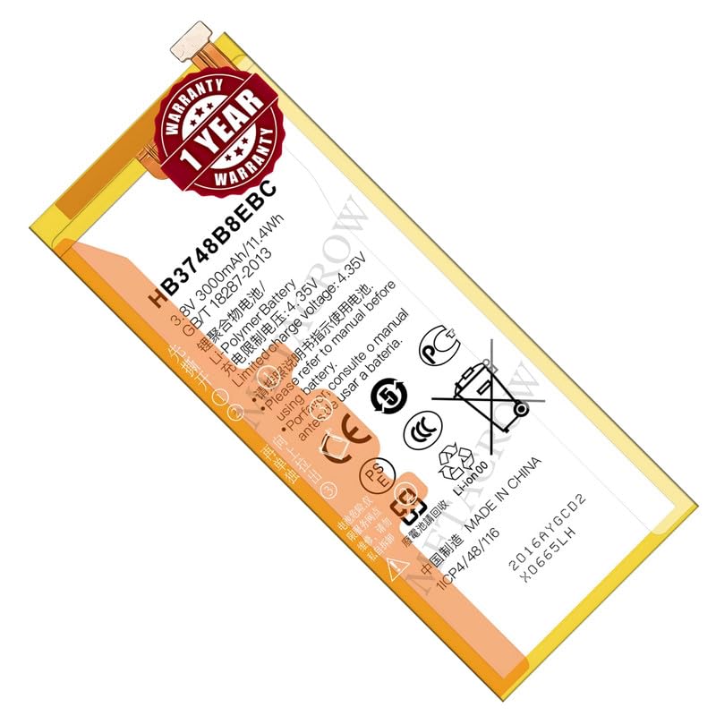 Image of Original HB3748B8EBC Battery Compatible with Huawei Ascend G7 (G7-L01, G7-L03, G7-L11, G7-TL00, G7-UL10, GL-UL20) | C199 - (3000mAh) - 1 Year Warranty CD6