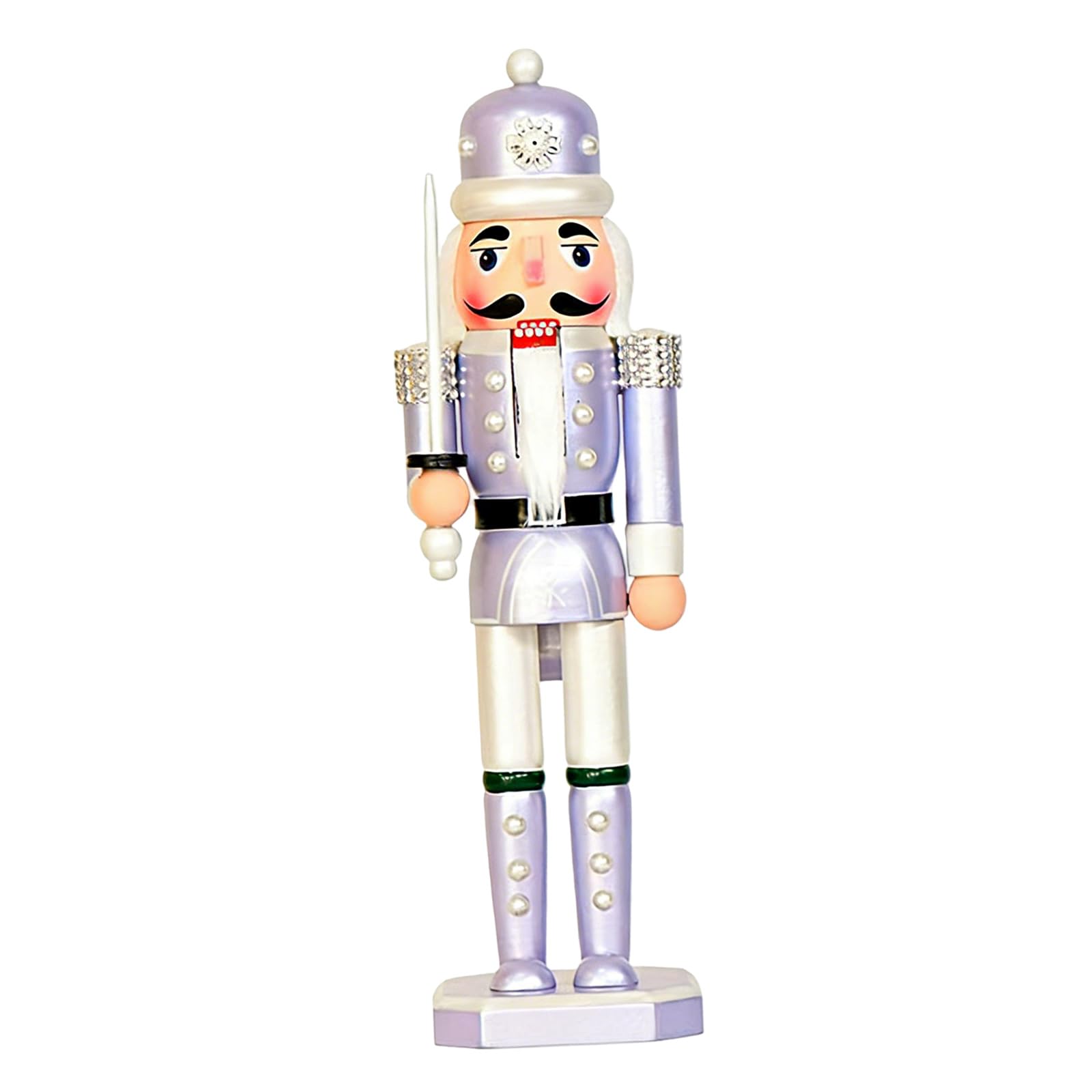 Kaeltsyn Nutcrackers Figurine Wooden Collectible Christmas Soldier Puppet Ornament for Holiday Decors and Gifting Christmas Wooden Soldier Puppet Ornament