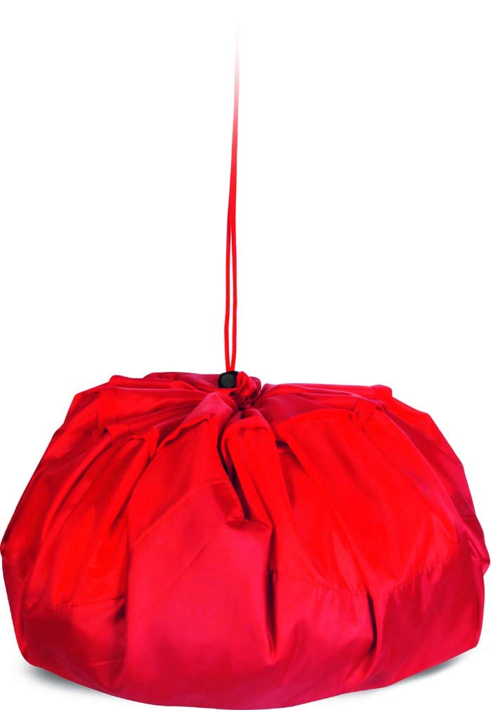 Tappeto poggiapiedi MISURE: Ø 63 cm. pratica sacca che funge da base di appoggio per il cambio dopo l'attività sportiva (rosso)