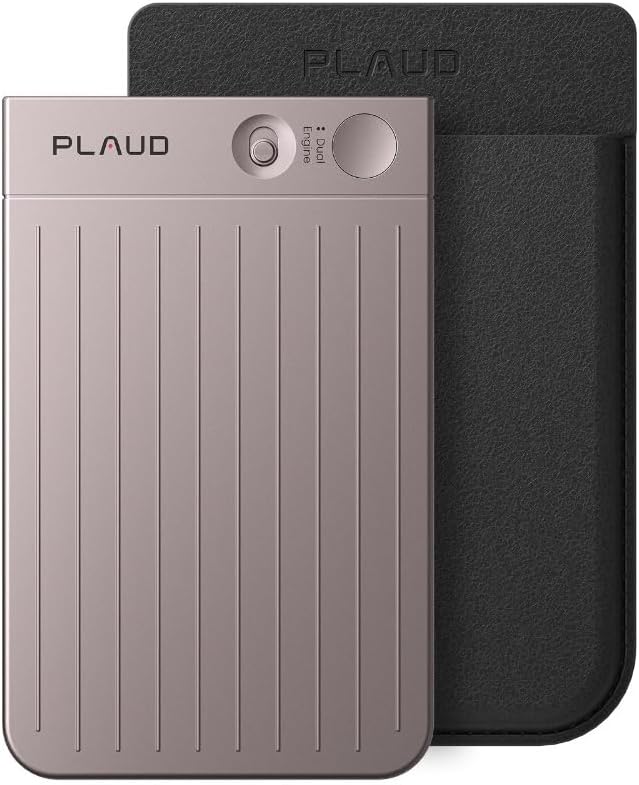 Note AI Voice Recorder Device/Dictaphone w/Case App Control AI Transcribe & Summarize Support 112 Languages 64GB Digital Audio Recorder Note Taker for Lectures Meetings Calls, Starlight