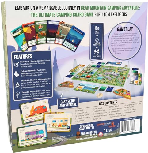 Bear Mountain Camping Adventure juego de mesa para 1-4 jugadores miniatura 2