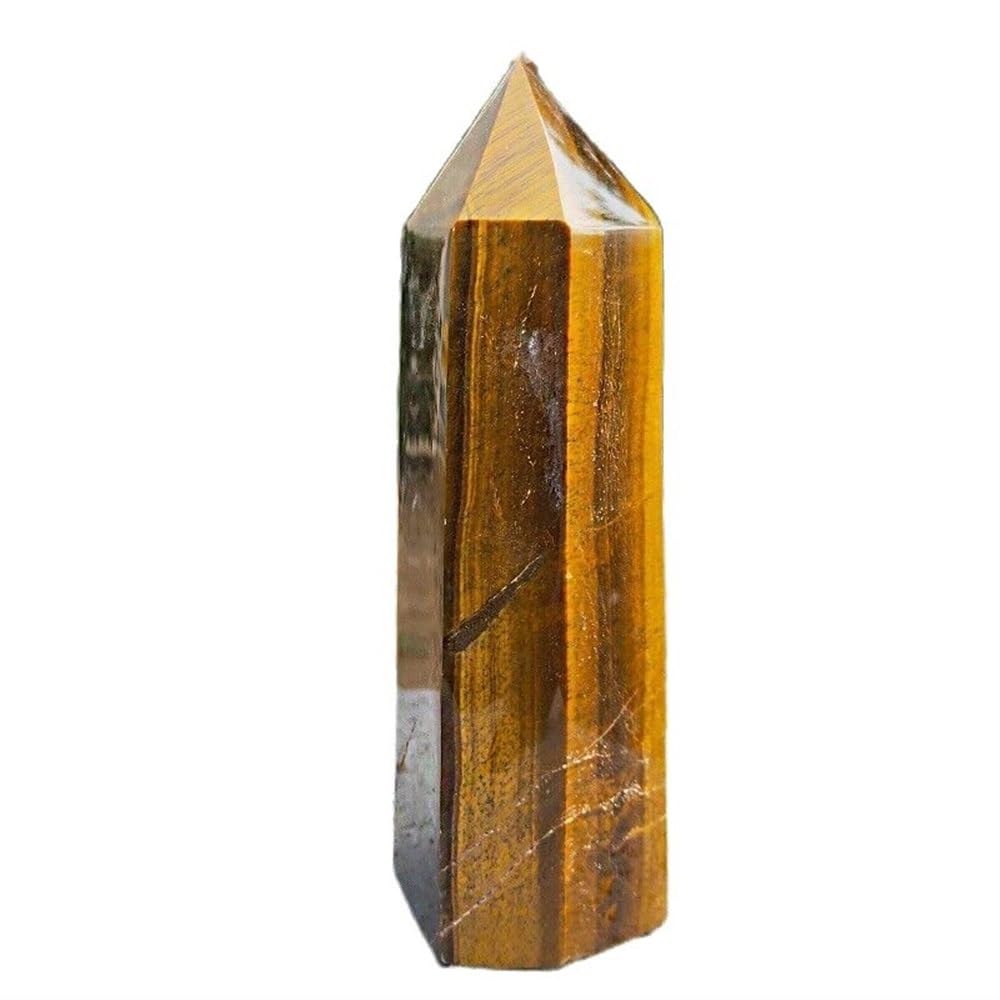 AUOQKQUT Tiger Eye Stone Column Quartz Crystal Scepter Home Office Worn Decorative Gem Ornaments (Size : 500-600g)