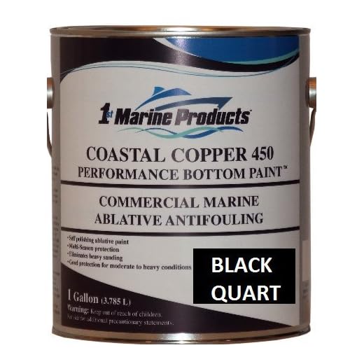 Coastal Copper 450 Multi-Season Ablative Antifouling Bottom Paint Black Quart