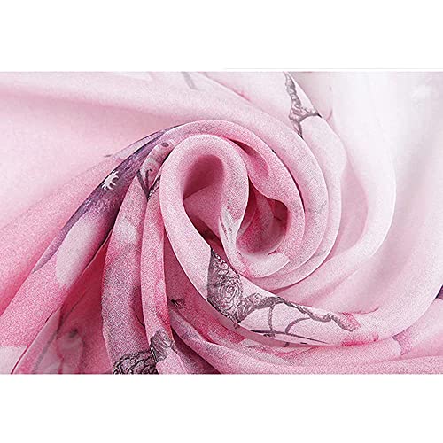 Women's 100% Real Mulberry Silk Scarf Long Rectangle 70.87x27.55 inch Floral Printed Multi Colors Beautiful4