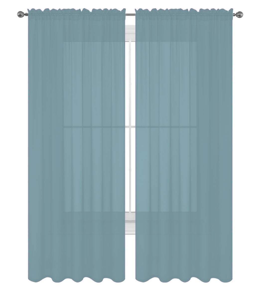 Slate Blue Sheer Curtains Curtains & Drapes 2023