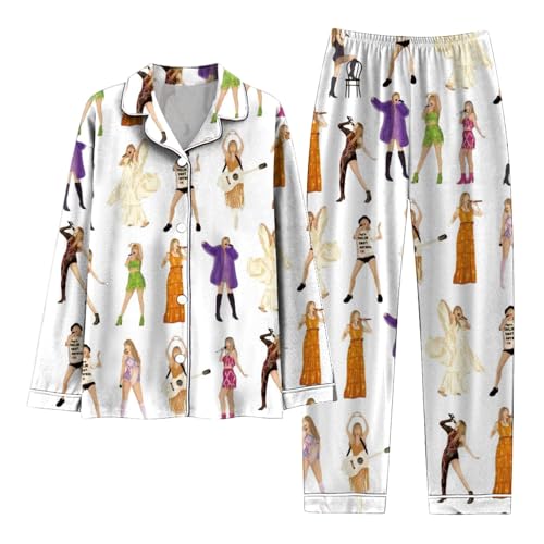 Pajamas 2 Piece Pjs Set Concert Lounge Sets for Music Lovers Fans2