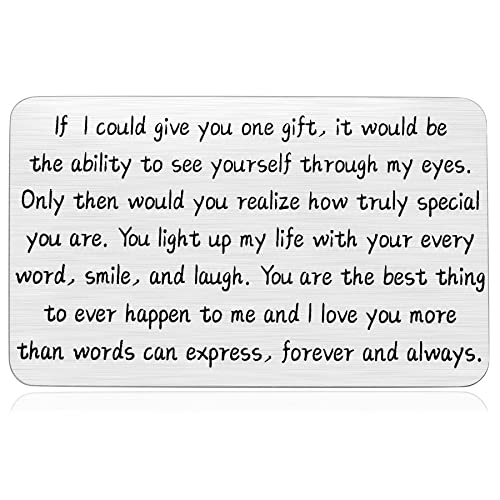 I Love You Wallet Card for Boyfriend, Anniversary Cards Gifts for Husband Spouse, Couple Gift for Him Birthday Valentines Day, Engagement Wedding Present for Fiance Groom