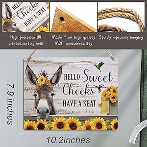 Zhamenfunnybathroomdecordonkeysunflowerdecorwoodenwallsignfarmhousewallhangingplaquesignforhomecoffeebackyardofficebathroombedroombarcafegaragerestroomtoilet Urban Country Home Decor Zhamen funny bathroom decor donkey sunflower decor wooden wall sign farmhouse wall hanging plaque sign for home coffee backyard office bathroom bedroom bar cafe garage restroom toilet urban country home decor