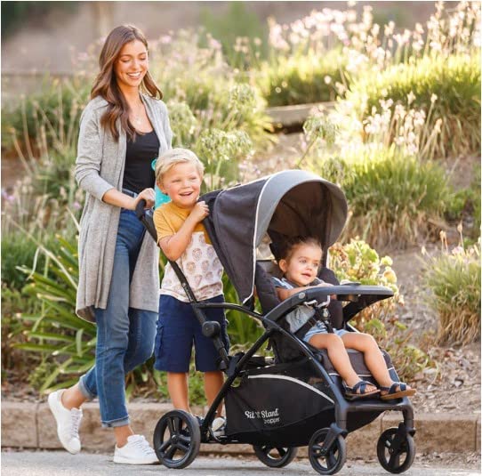 Vista 10 de Baby Trend Sit 'N Stand - Cochecito 5 en 1, color niebla azul