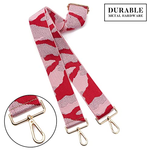 Image of Wide Purse Straps Replacement Adjustable Crossbody Gold Hardware Canvas Shoulder Strap For Women