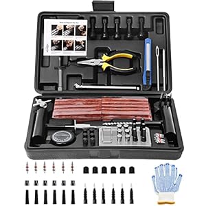 Tire Repair Kit, 102 Pcs Heavy Duty Tire Plug Kit for Car, Universal Tire Patch kit to Fix Punctures and Plug Flats, tire Repair Plugs Truck, RV, ATV, Tractor, Trailer