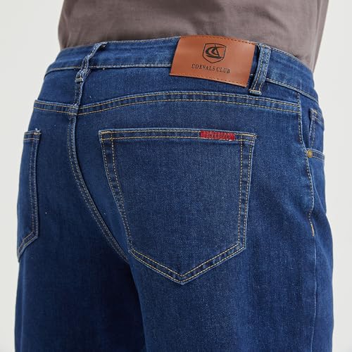 Pearl snap Men's Cowboy Jean Regular Straight Leg for Men 5-Pocket Free Stretch Jeans4