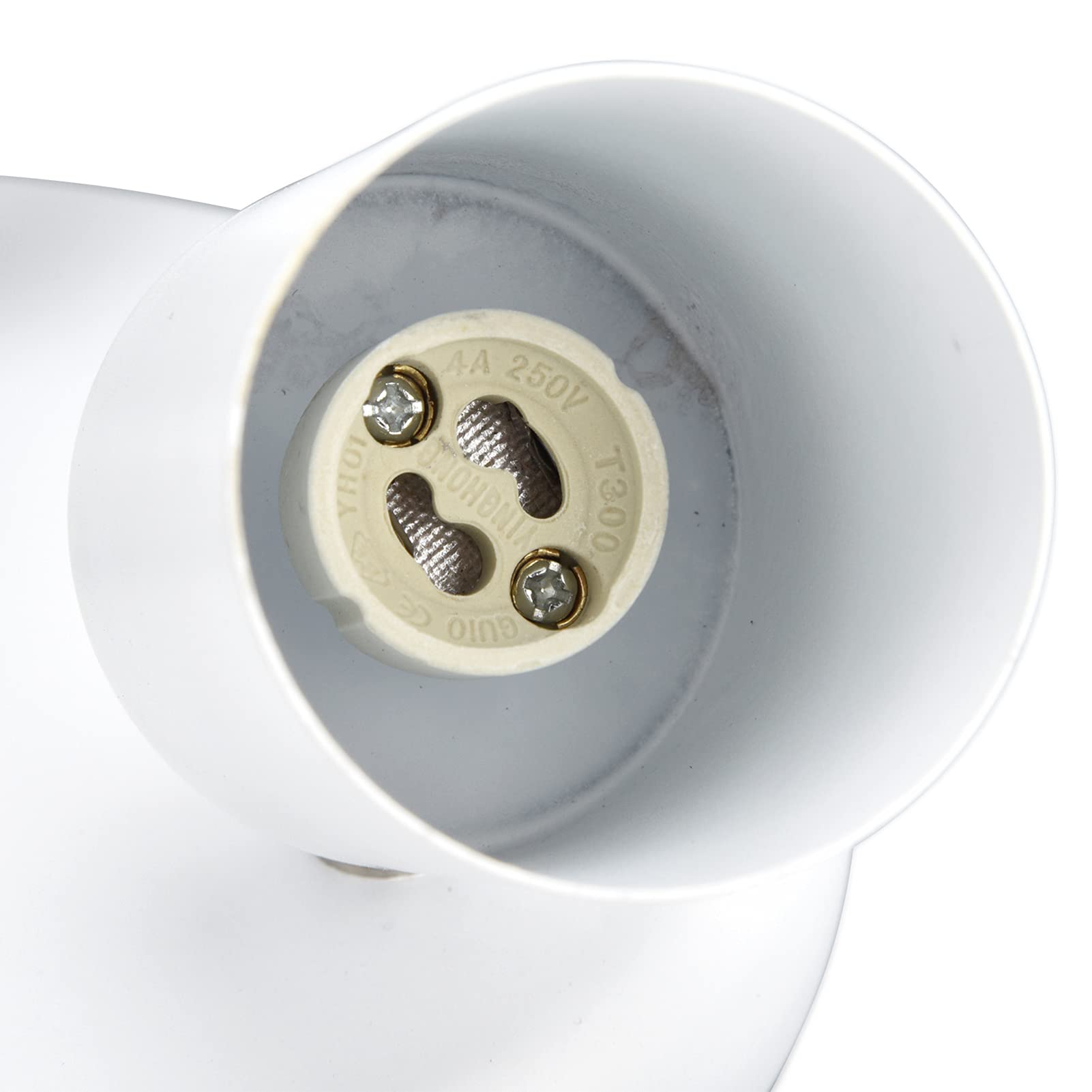 Soporte de Foco de Techo GU10, Accesorio de Base de lámpara giratoria de 3 Cabezales para Dormitorio, Comedor, Centro Comercial 85-265 V(Blanco)