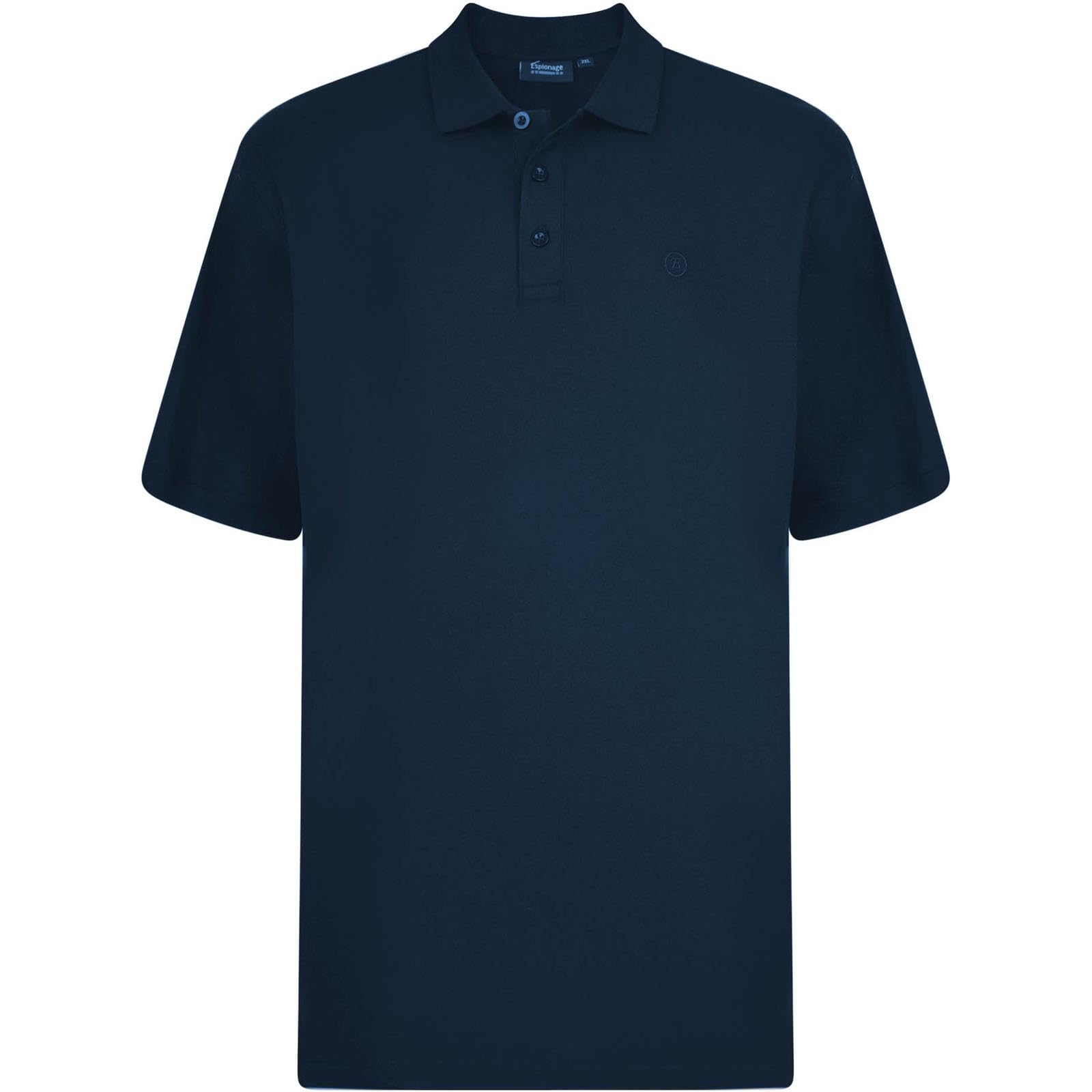 Espionage Men's Plus Size Pique Polo (P074) in Navy 3XL