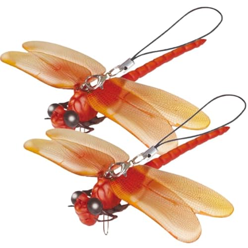 2個セット 超リアルな 赤とんぼ 虫除け お出かけの相棒 アカトンボ 虫よけ 蚊よけ 蚊 ハエ 小バエ アブ ブヨ カメムシ アウトドア 釣り キャンプ 登山 ガーデニング 安全ピン ストラップのサムネイル