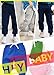 CuteOn Unisex Toddler Jogger Pants Kids Cotton Elastic Waist Winter Baby Sweatpants Pants 2Years Blue