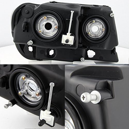 AKKON - For Jeep Grand Cherokee SUV Clear Headlights + Red Clear Tail Lights Left & Right Replacement Pair Set