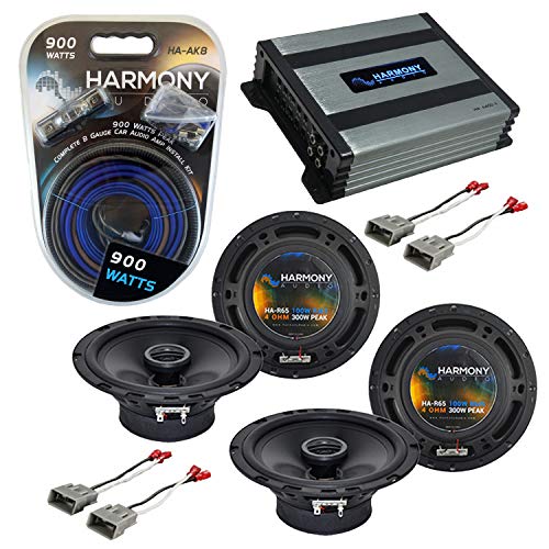 Harmony Audio HA-R65 Compatible with Acura TL 1999-2003 Bundled with HA-A400.4 Amplifier Factory Speaker Replacement Package