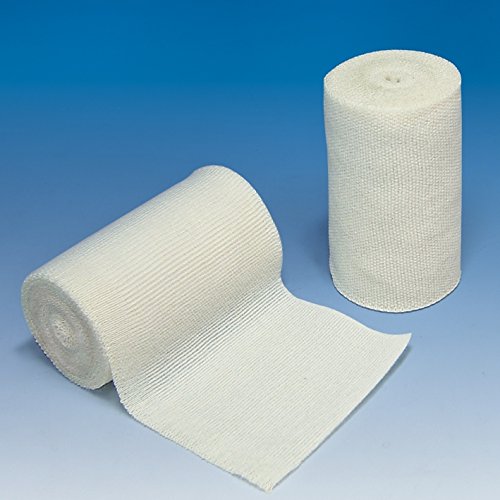 Compresas universales ratiomed, lisas, 5 m x 8 cm, color blanco crudo (10 unidades)