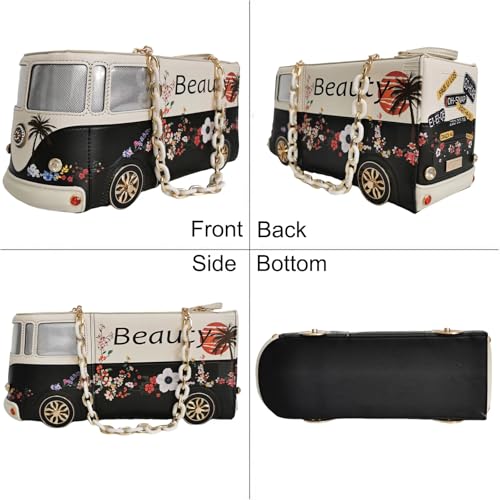 Women PU Leather Fun Weird Crossbody Shoulder Bag Handbag Unique Novelty Car Shaped Purse4