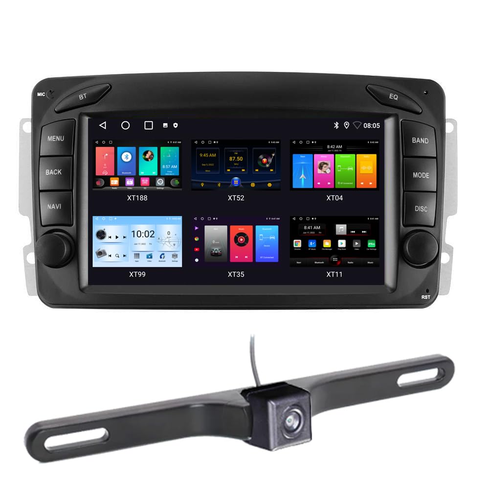 Navigatore satellitare GPS da 7 pollici con CarPlay e Android + HD telecamera di retromarcia sistema di parcheggio compatibile con Mercedes-Benz G-Klasse W463 G36 G55AMG G270 G300 G320 G400 G500