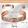 Cigmag 9X Mens Copper Bracelet Ultra Strength Magnet 99% Solid Pure Copper Magnetic Bracelets for men Adjustable Cuff Bangles with Present Box (Tree of Life Raven) #4