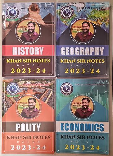 KHAN SIR NOTES | HISTORY | GEOGRAPHY | POLITY | ECONOMICS | COMBO OF 4 NOTES | HINDI MEDIUM [Paperback] SHRESTH BOOK SHOP