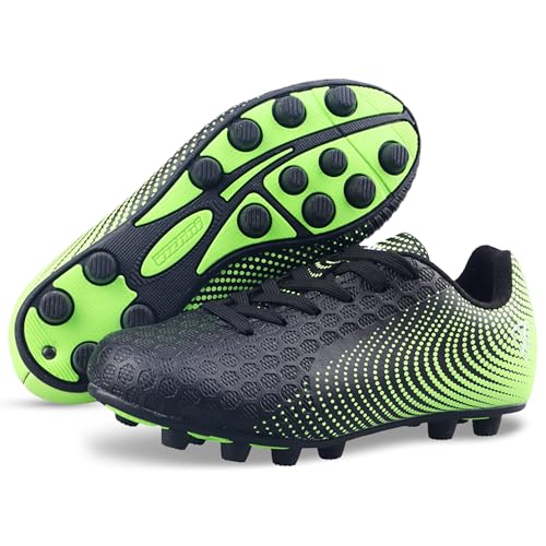 Image of Vizari Stealth Firm Ground Soccer Cleats - Lightweight, Sturdy, Comfortable for Kids and Youth - Excellent Traction, Cushioned Heel, Anti-Stretch Lining - Ideal for Boys and Girls