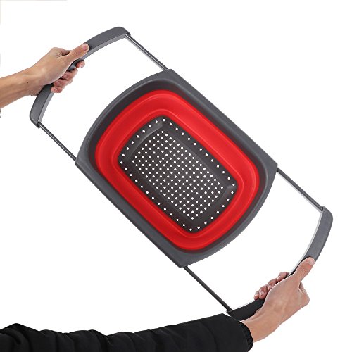 Silicone Colander Folding Kitchen Silicone Strainer Fruit Vegetable Wash Colanders kitchen Cooking Tool.
