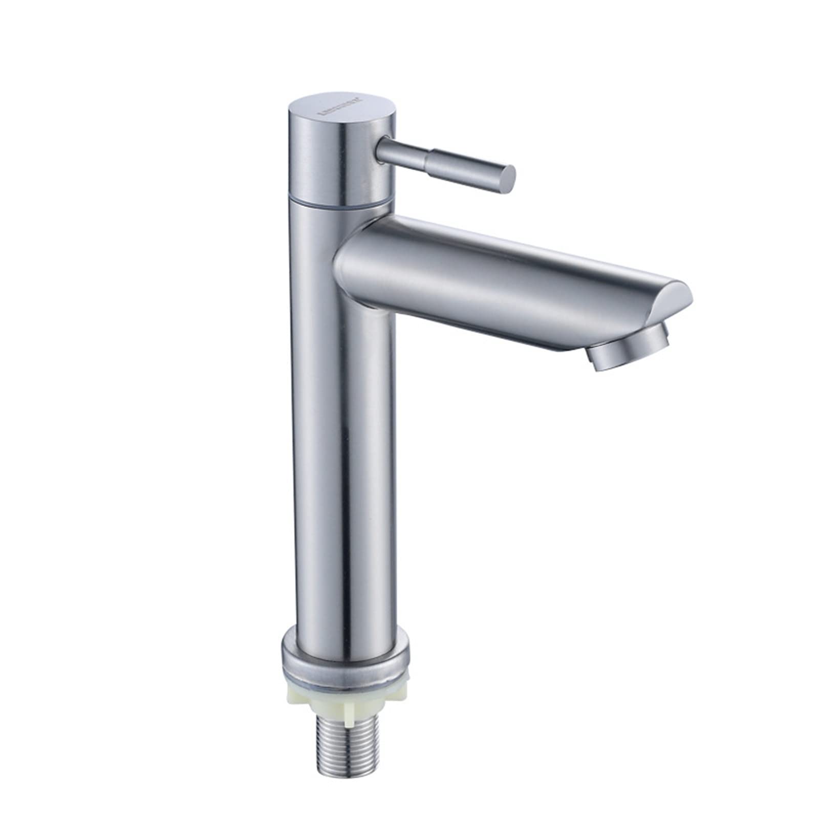 Robinet de lavabo de salle de bain en acier inoxydable, mitigeur monotrou durable
