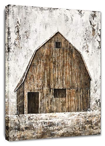 Elevate Your Space with Textured Old Barn Canvas Art