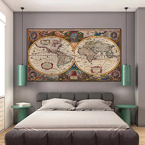 Salon et chambre sans âme ? Habillez vos murs vides avec cette toile vintage 60x90cm