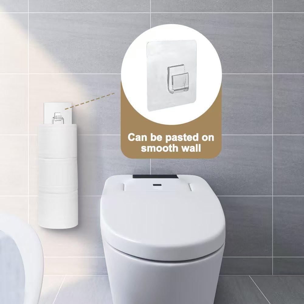 Toilet Paper Holder with Storagefor 3 Roll Tissue (Black 1 Pcs) — Amazon image 2