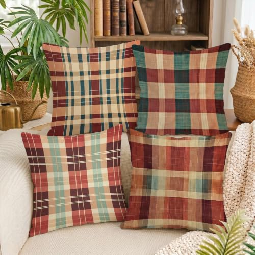 Housses de coussin 60x60cm double face velours au design géométrique - 4