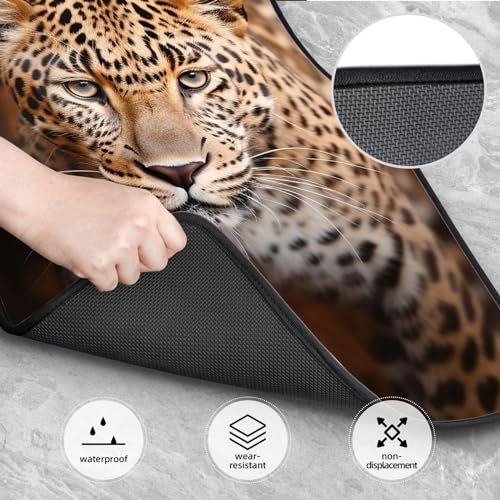 Tapis de sol voiture léopard marron pour passagers et aventures