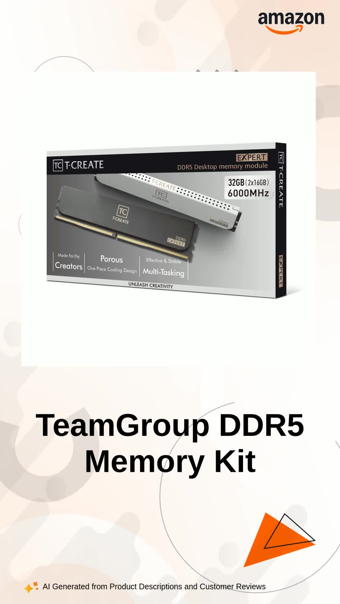TeamGroup T-Create Expert 32GB DDR5 RAM Kit Desktop Memory