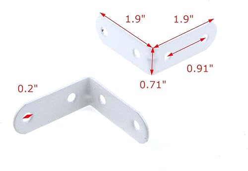 Miniatura 2 de Coshar 20 soportes de hierro en L para juntas de ángulo recto, soportes de estante resistentes para estantes flotantes, mesa de madera y banco de