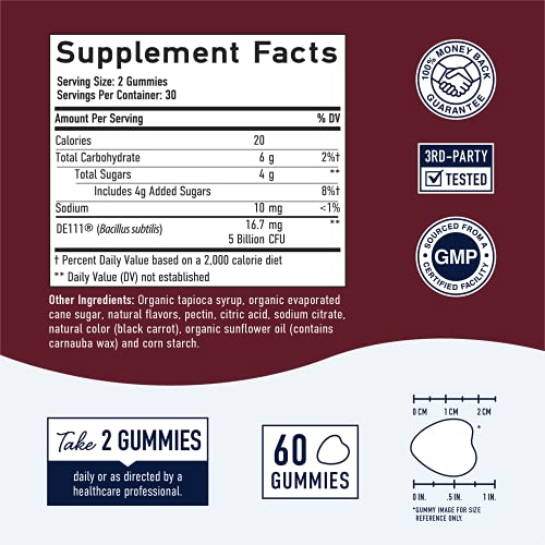 Adult-Probiotic-Gummies-5-Billion-CFU-Adult-Gummy-Probiotics-for-Digestive-Health-Immune-Support-Hardy-Bacillus-Subtilis-Strain-Strawberry-Flavor-Gluten-Free-Vegetarian-60-Gummies