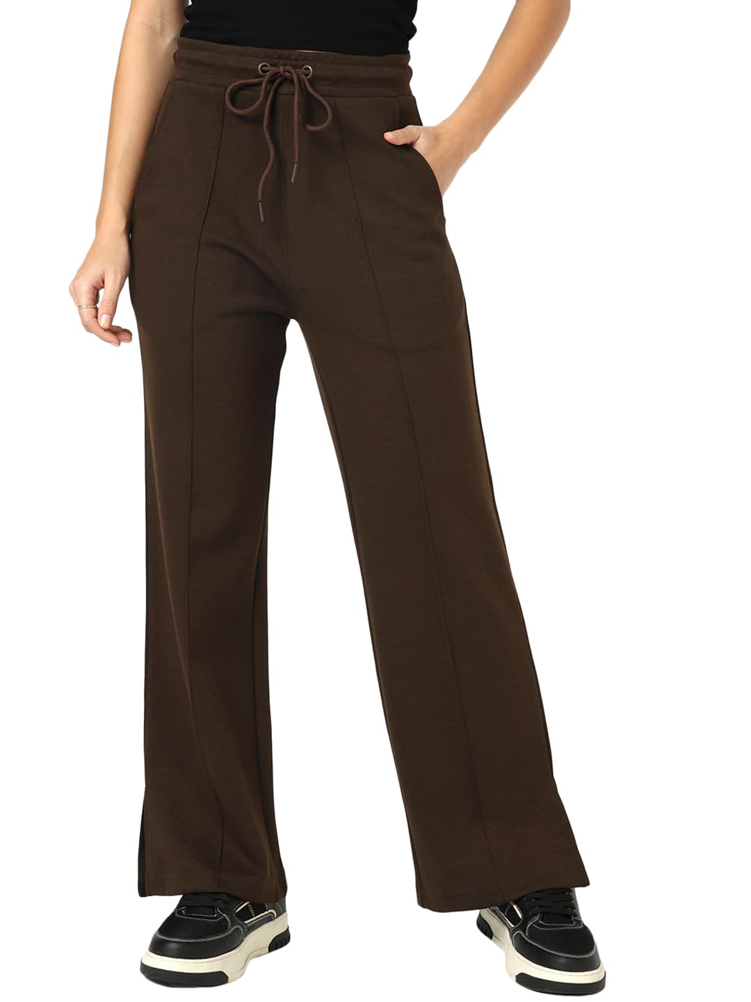 bewakoof Women's Solid Oversized Fit Poly Cotton Track Pant-picture-20
