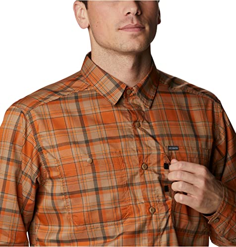 Image of Columbia Men Omni-Shade Silver Ridge Utility Lite Plaid Hiking and Trekking Long Sleeve Shirt