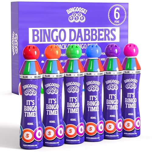 Evelay - Lot De 6 Tampons Bingo Parfumés - Couleurs Fruitées - Pointe Feutre Anti-Goutte - Encre Durable - Cadeau