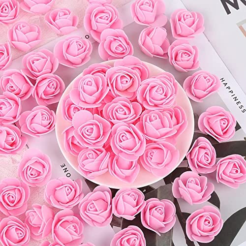SATYAM KRAFT 50 Pcs Artificial Foam Rose Fake Flowers Water Floating
