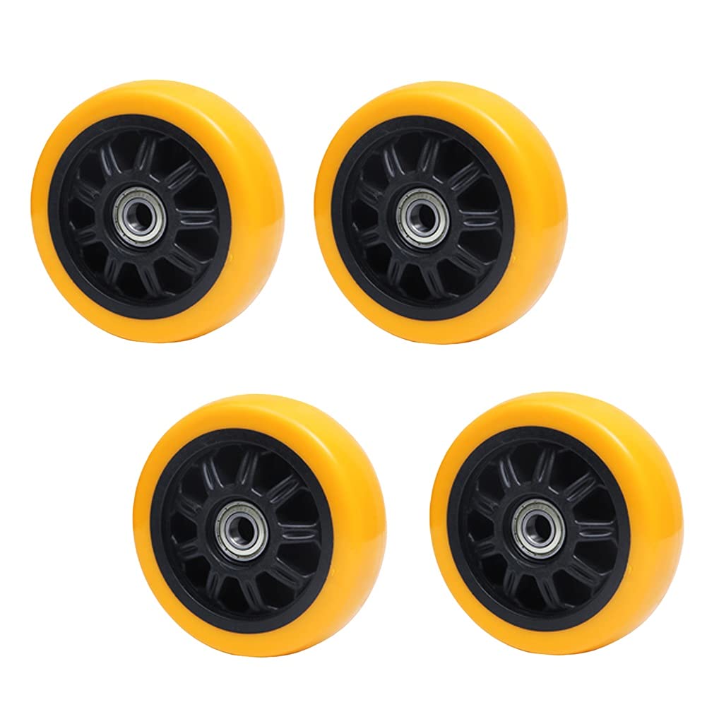 Industrial Castors - Markless Polyurethane Castor, Not Easily Deformed, Smooth Double Bearings, Easy To Fit, 4inch/5inch/6inch/8inch, Flexible Operation, Heavy Duty Castors Orange