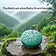 6-Ton Stahlzungen Trommel 3 Zoll Grün Handpan Percussion Instrument für Meditation Yoga und Outdoor Musik mit wasserdichter Regentrommel Funktion