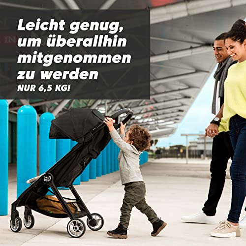 Baby Jogger City Tour 2 Reisebuggy | Kleiner, leichter und kompakter Buggy mit Einhandfalt | Pitch Black (Schwarz)