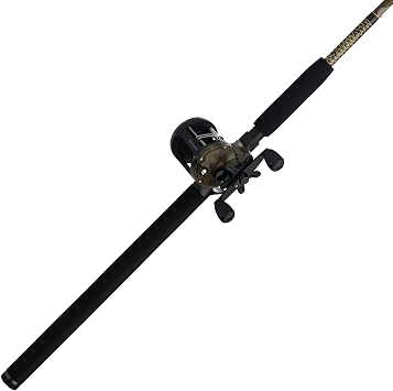 Ugly Stik 7 Camo Conventional Fishing Rod and Reel Casting Combo, Right Handle Position, Ugly Tech Construction with Clear Tip Design, 1-Piece Rod, Size 20 2 Ball Bearing Conventional Reel