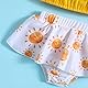 Baby-Badeanzug für Mädchen, Bikini-Set, bedruckt, Sonne, Crop-Top mit Trägern und Rüschenhöschen, 2-teiliges Set, Sommerkostüm zum Schwimmen, Strand, Pool, Urlaub, gelb, 0 Monate